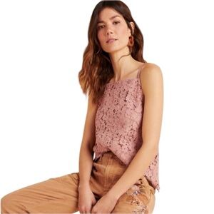 Anthropologie Sunday In Brooklyn NWT Pink Lace Top Size Large
